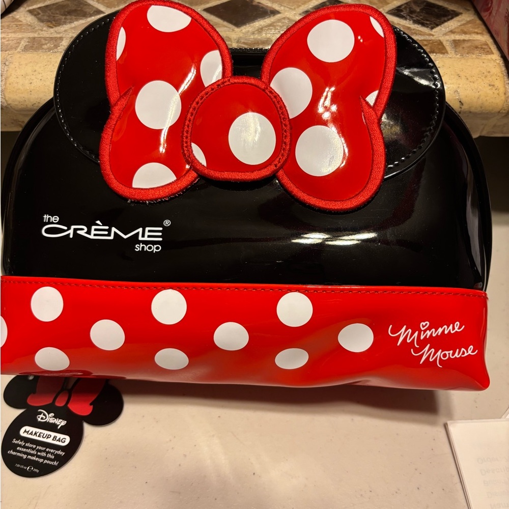 Disney Minnie Mouse Red and Black Polka Dot cosmetic bag